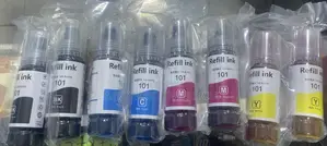 Epson Ink 101 Original Ink Bottle Set-Black, Cyan, Yellow, Maj