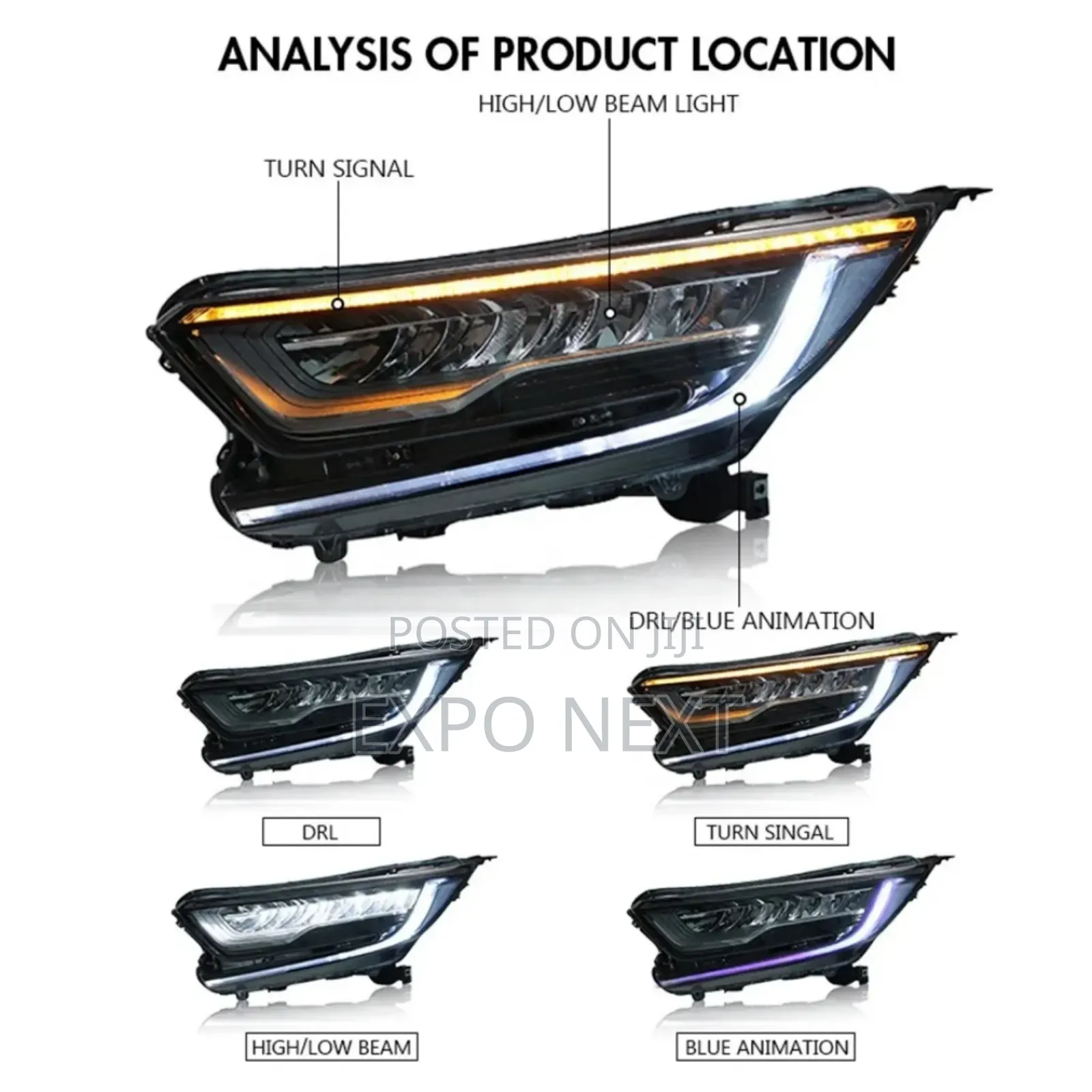 2017- 2019 Honda Cr-v Headlight Pair
