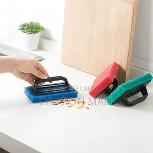 Multipurpose Handle Scrubber Pad – Heavy Duty Kitchen Home Cleaning