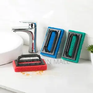 Multipurpose Handle Scrubber Pad – Heavy Duty Kitchen Home Cleaning