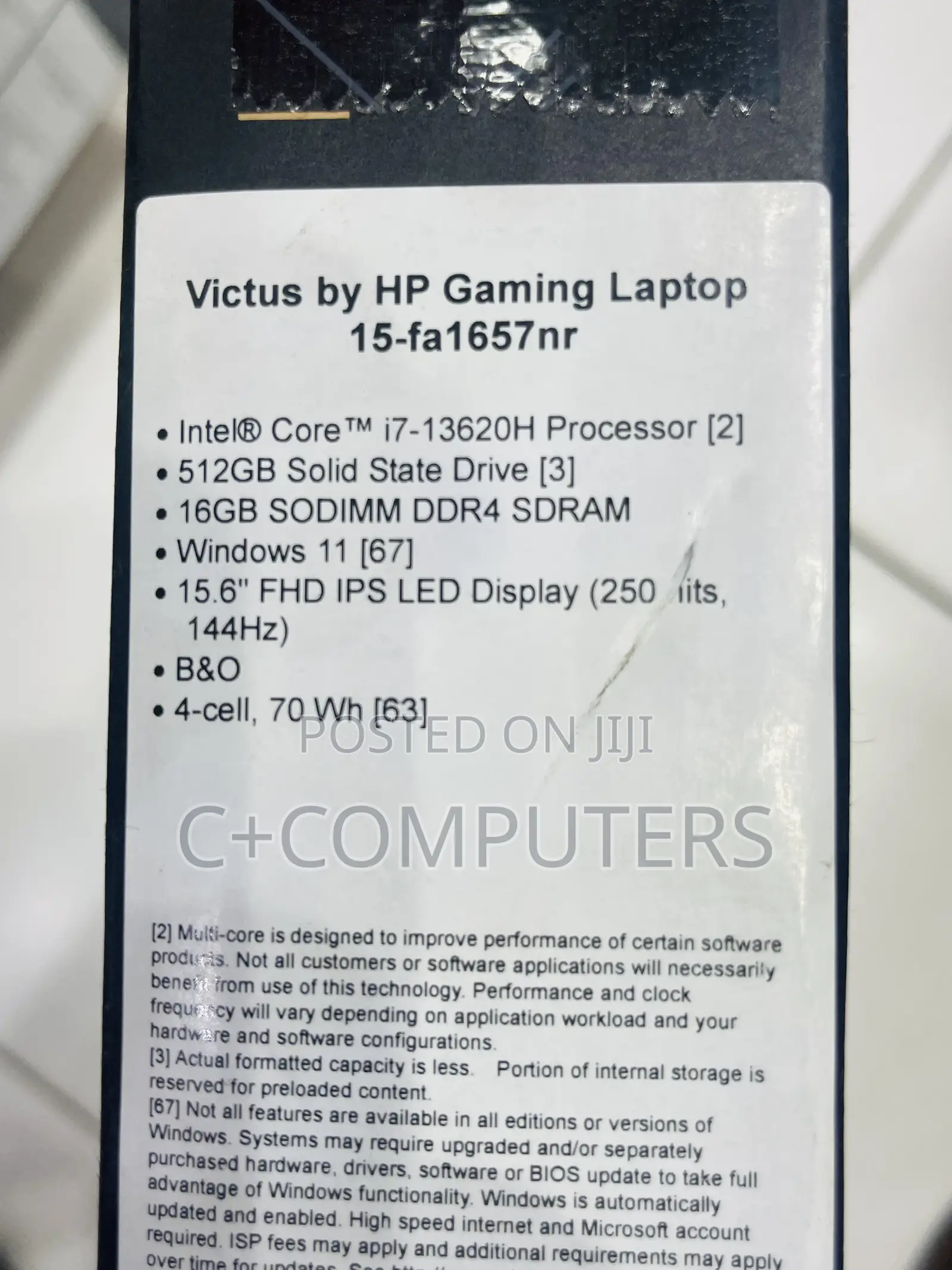 New Laptop HP Victus 15 16GB Intel Core i7 SSD 512GB