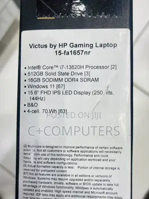 New Laptop HP Victus 15 16GB Intel Core i7 SSD 512GB