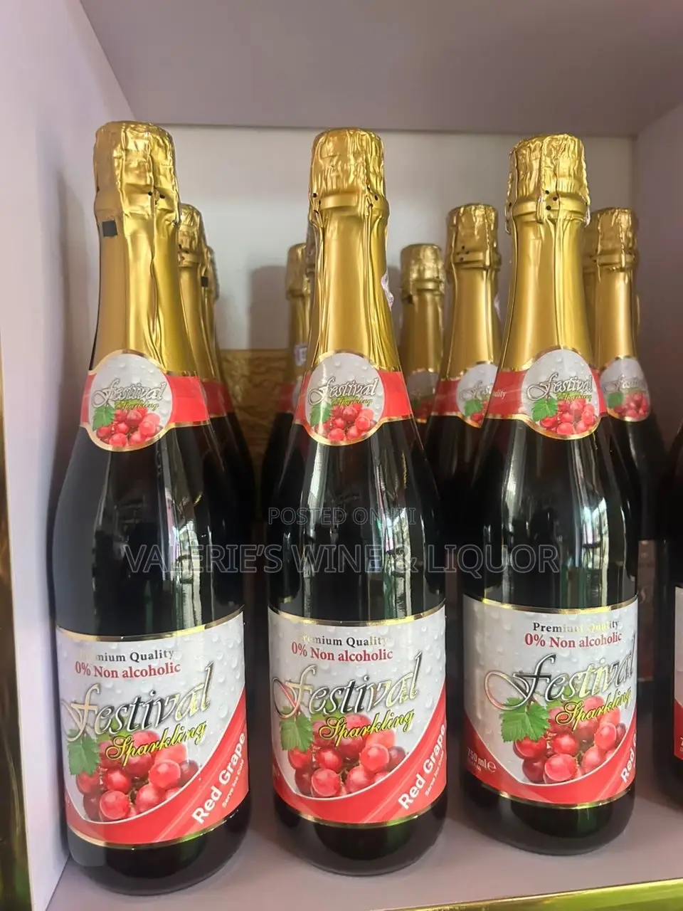 Festival Red Grape Non Alcoholic Champagne-750 Ml