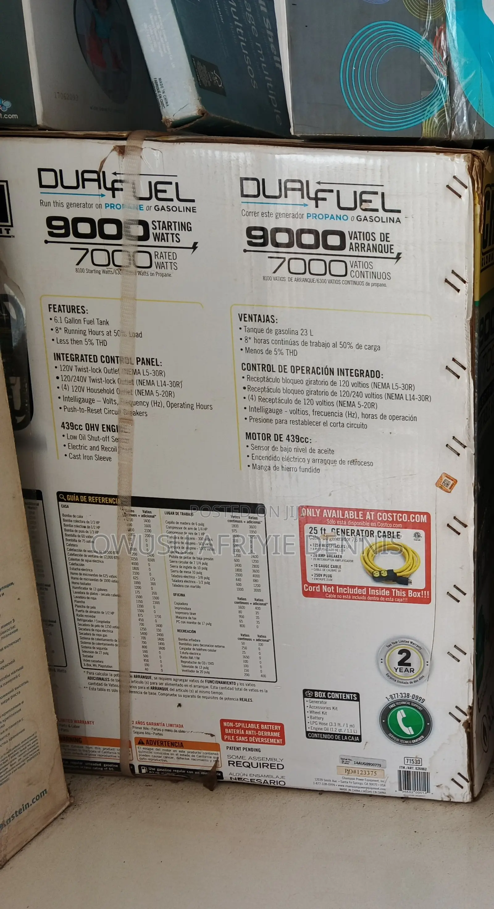 Champion Global Dual Fule Generator - Model: 71530