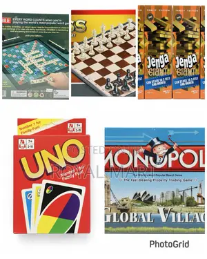 Family Games ( Monopoly, Chess, Scrabble,Jenga and Uno)