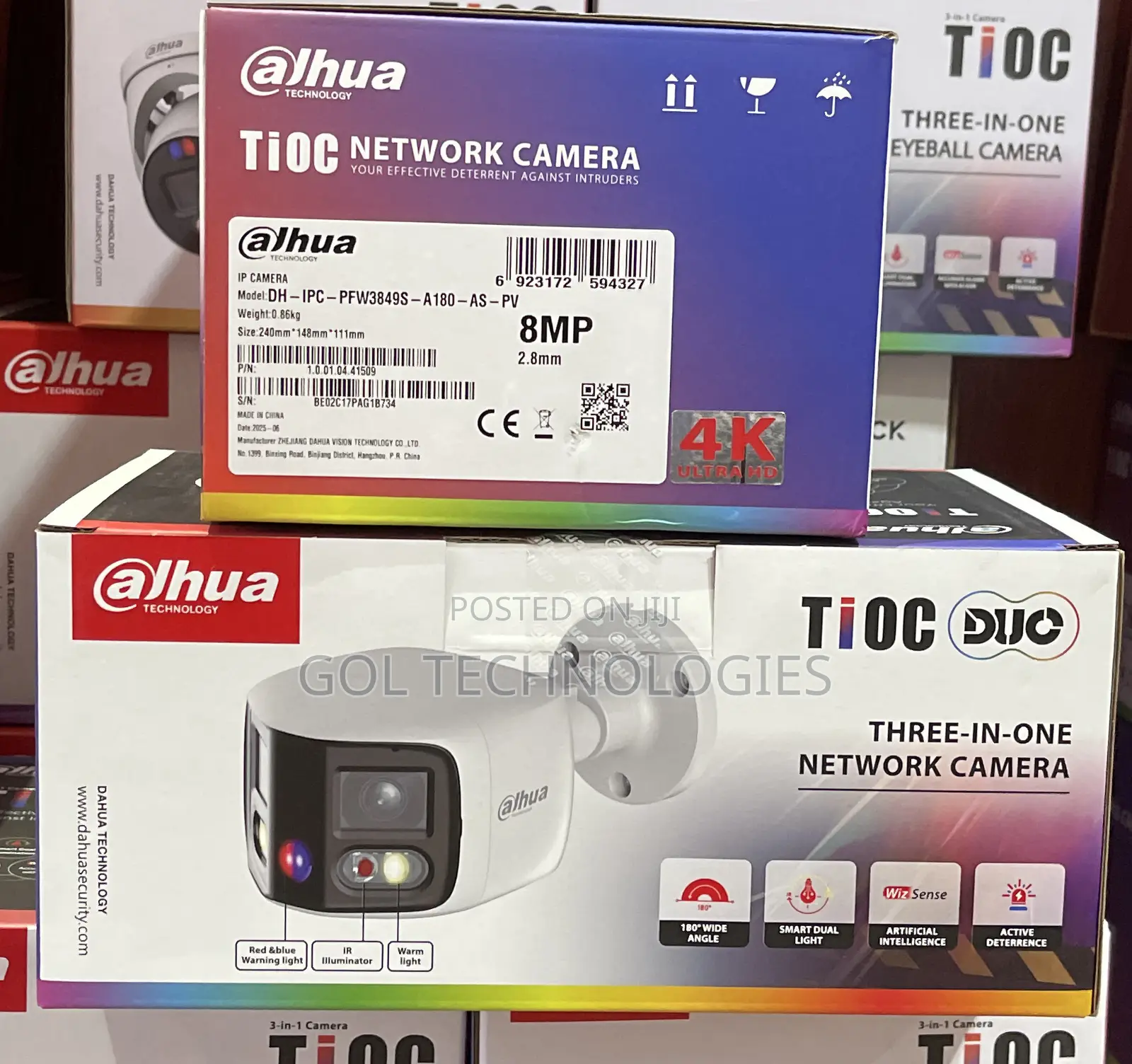 8mp Dahua Dual Lens Ip Camera Model:Dh - Ipc - Pfw3849s - A180-as-Pv