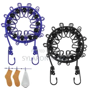 Portable Travel Clothesline With Clips