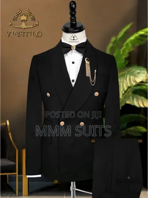 Quality Vinstillo Turkey Black 2-piece Double-breasted Men Suit