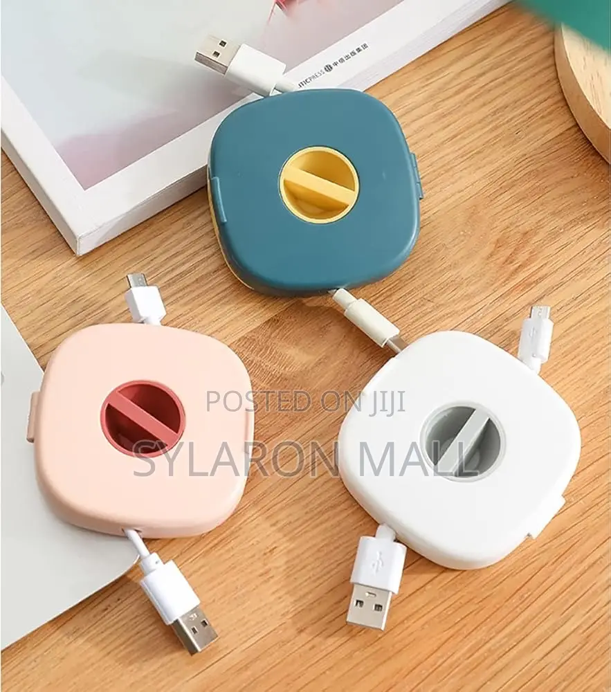 Retractable Cable Winder With Integrated Phone Stand