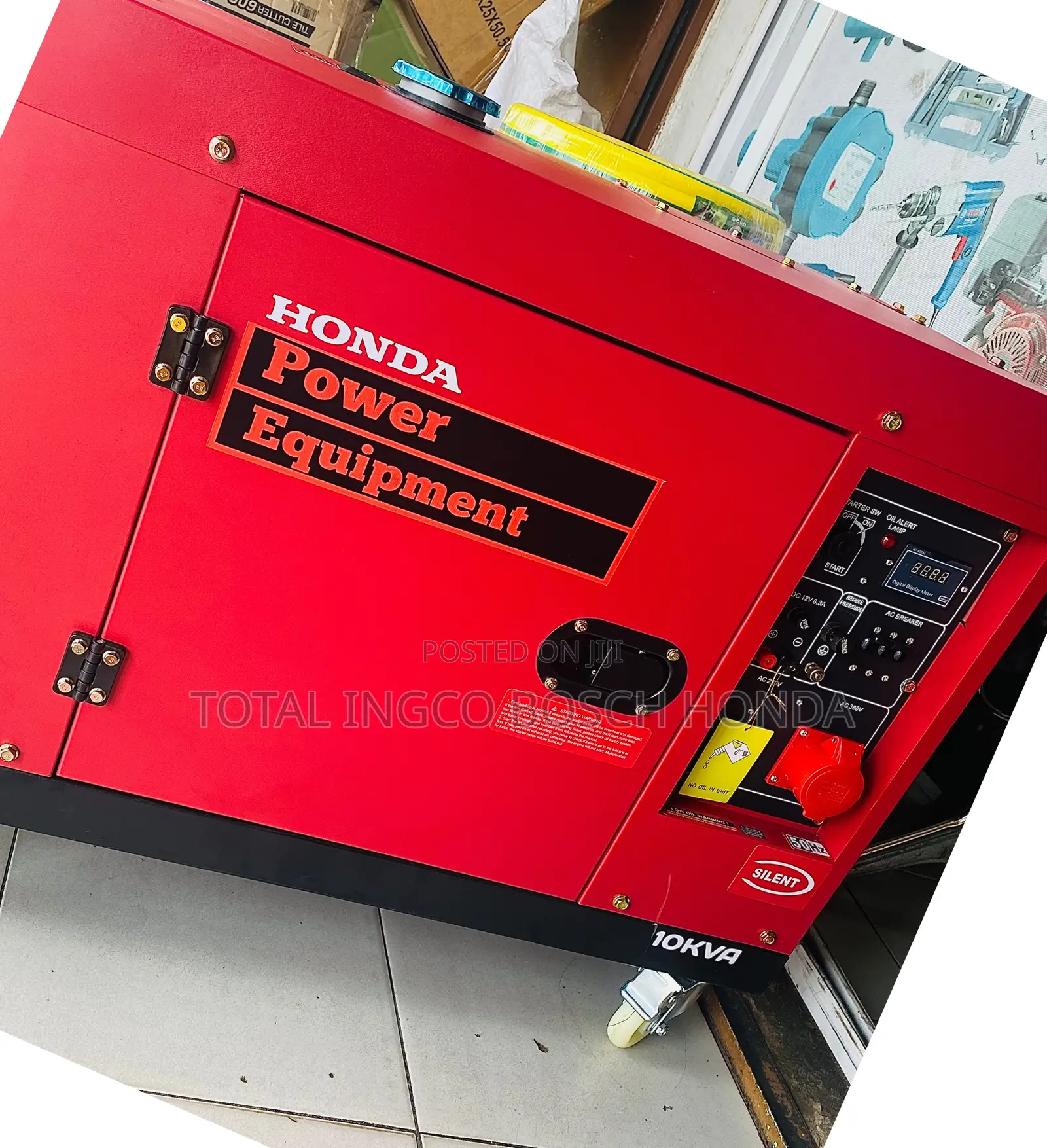 Generator Japan Red Honda Single Phase Silent Type Key Start