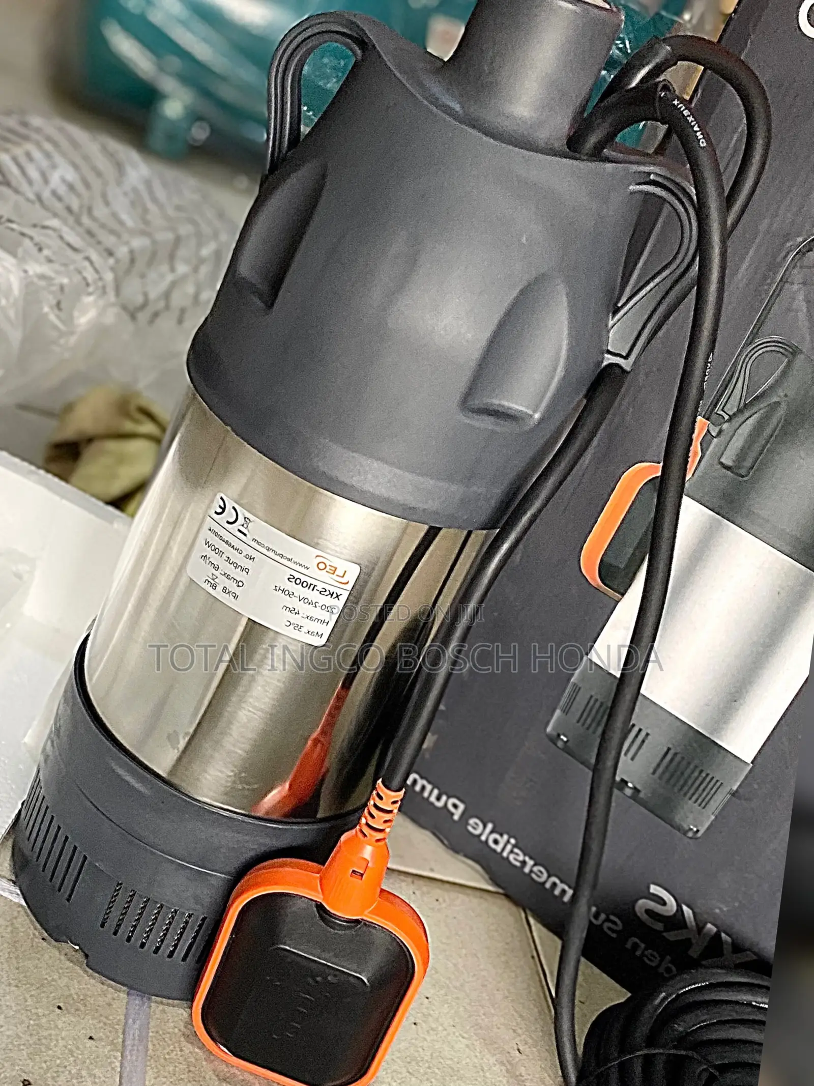 Leo Electric Stainless Submersible Pump Outlet At The Top With Float