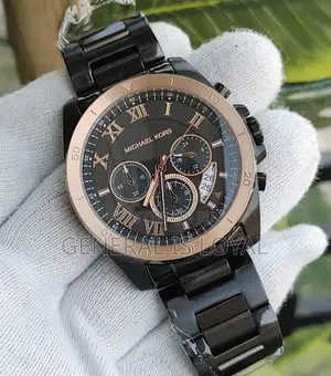 Michael Kors Breckenmen’S Chronograph Watch Black Dial With Stainless
