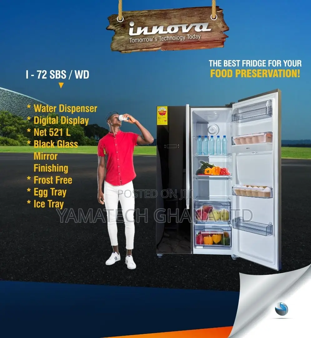 Innova Dispenser Fridge With Glass Mirror Finishing &Screen Display