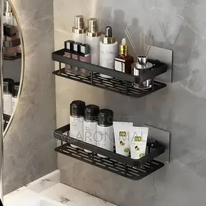 Wall-mounted Bathroom Shelf With Towel Bar