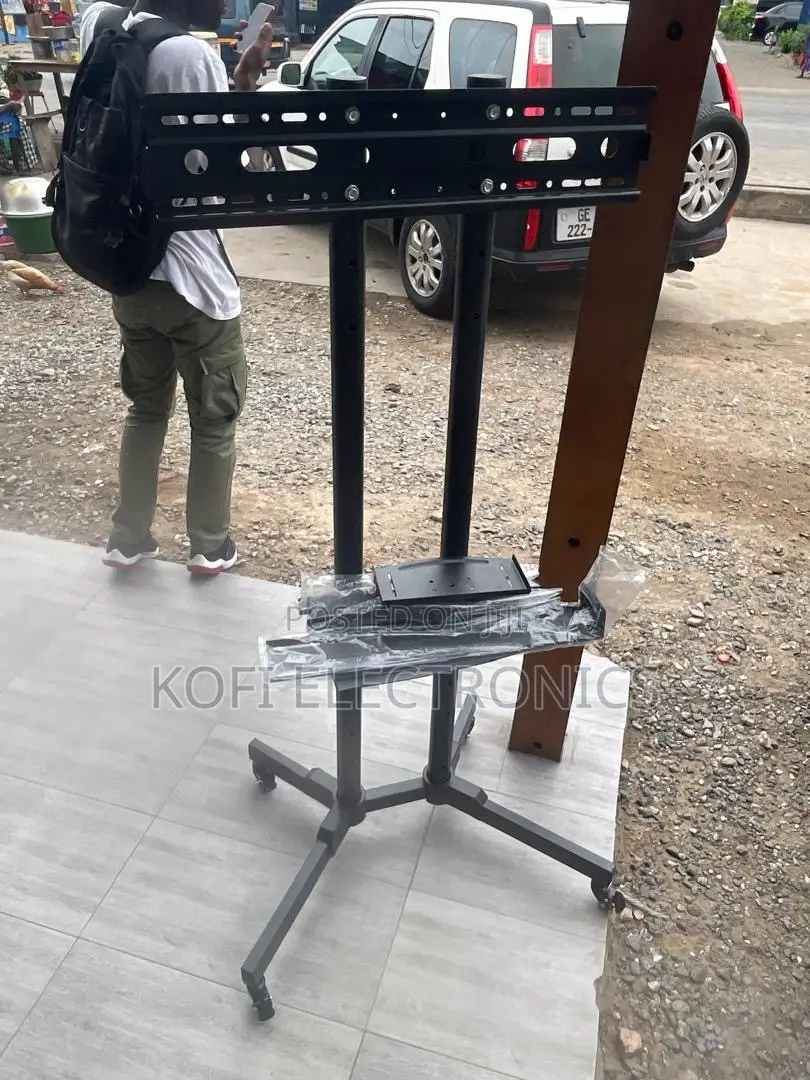 Height Adjustable Tv Trolley With Shelf 32- 70”