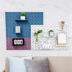 Wall-Mounted Pegboard Shelf Organizer