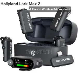 Hollyland Lark Max 2 Combo 4-Person Wireless Mic System, Gray