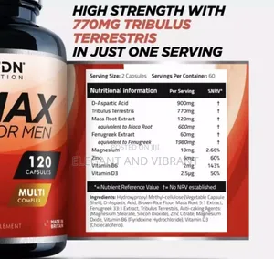 Testosterone Max Supplement for Men T-Booster Capsules Suppliment 120