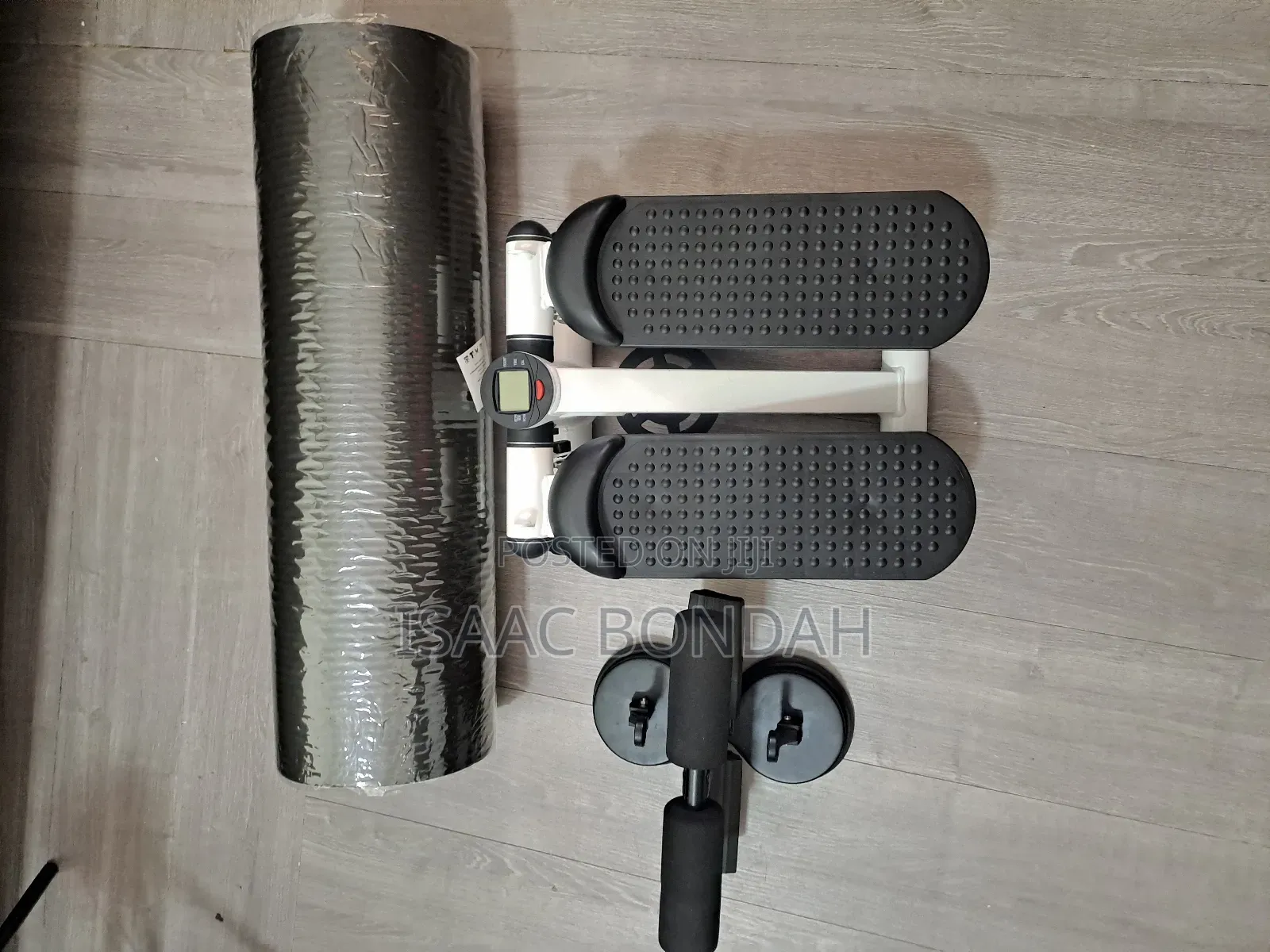Mini Steppers With Yoga Mats and Sit Up Bar