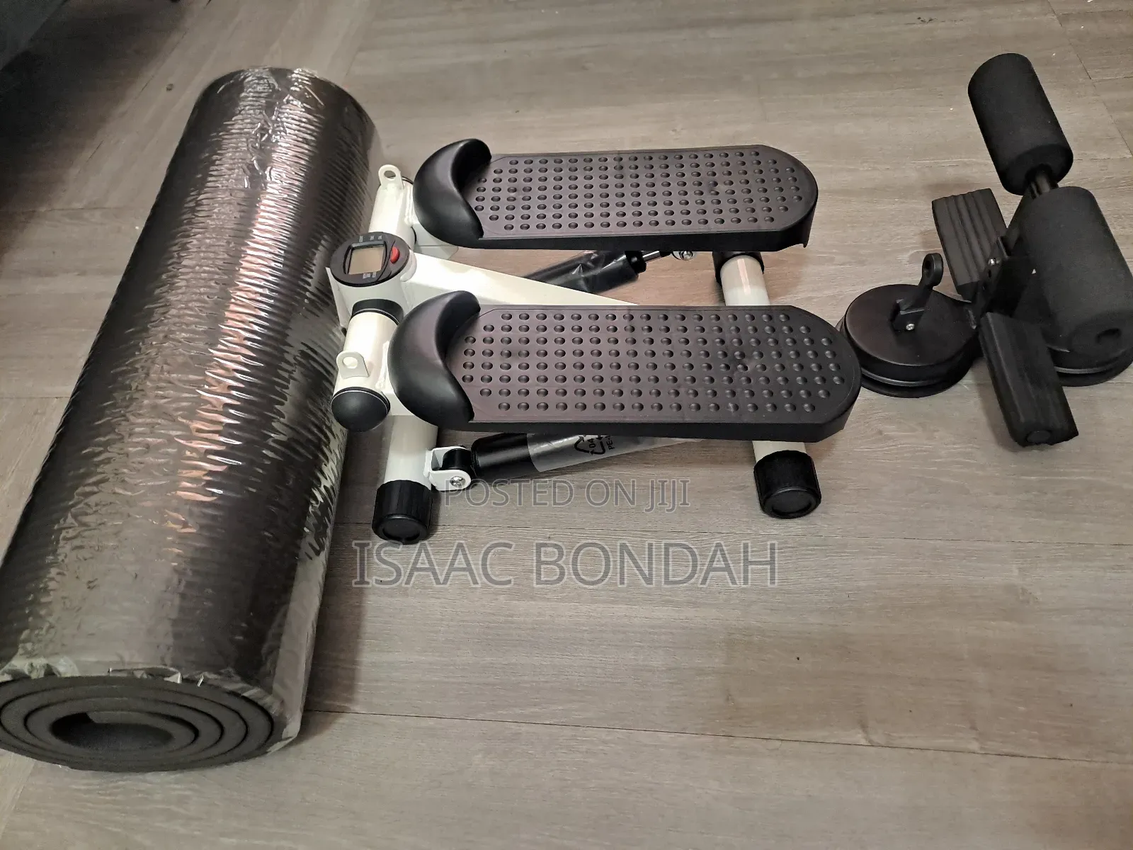 Mini Steppers With Yoga Mats and Sit Up Bar