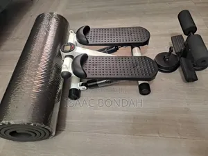 Mini Steppers With Yoga Mats and Sit Up Bar
