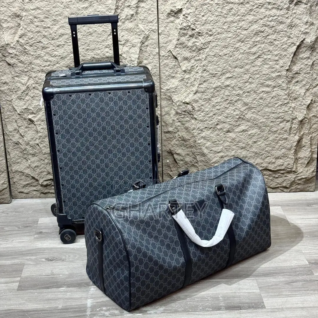 Luxury Gucci Monogram Luggage Set Suitcase Duffel Bag Supreme Canvas