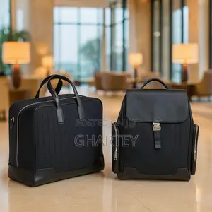 Sleek Duo Stylish Black Briefcases for the Modern Professional - Black