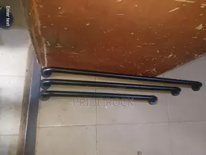 Towel Bar, Grab Bar, Black And Stainless, Chrome