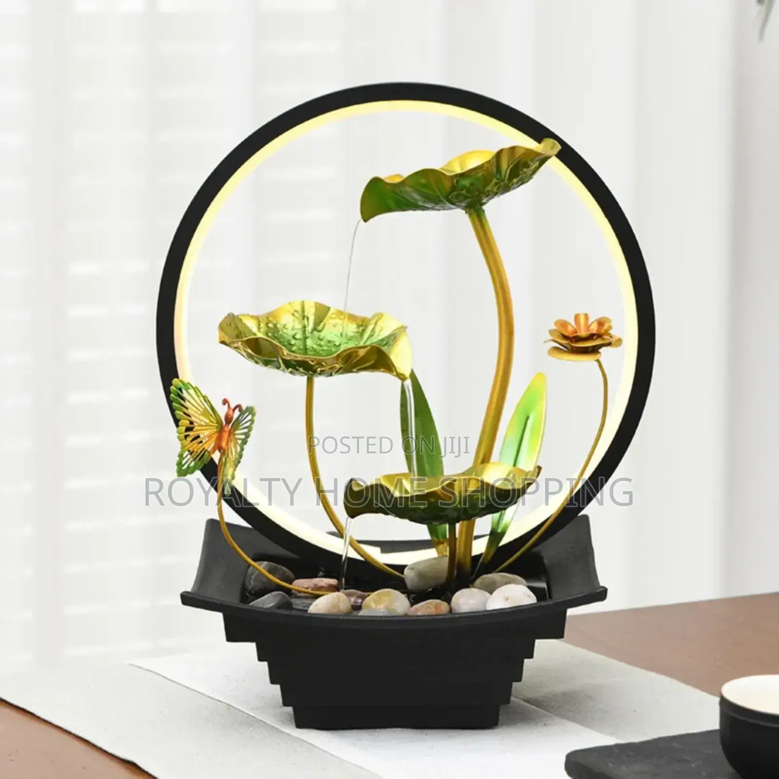 Water Fountain With Ring Light