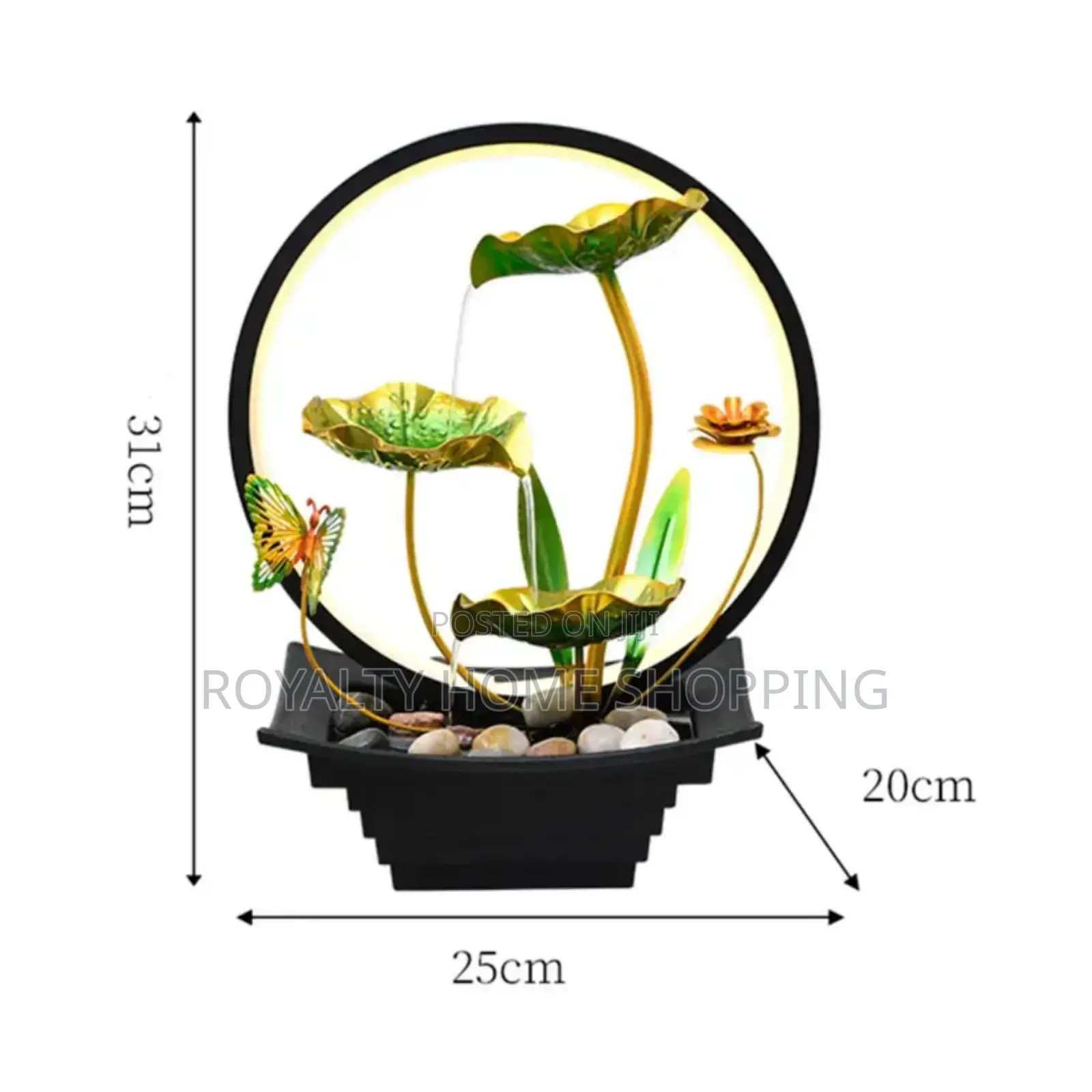 Water Fountain With Ring Light