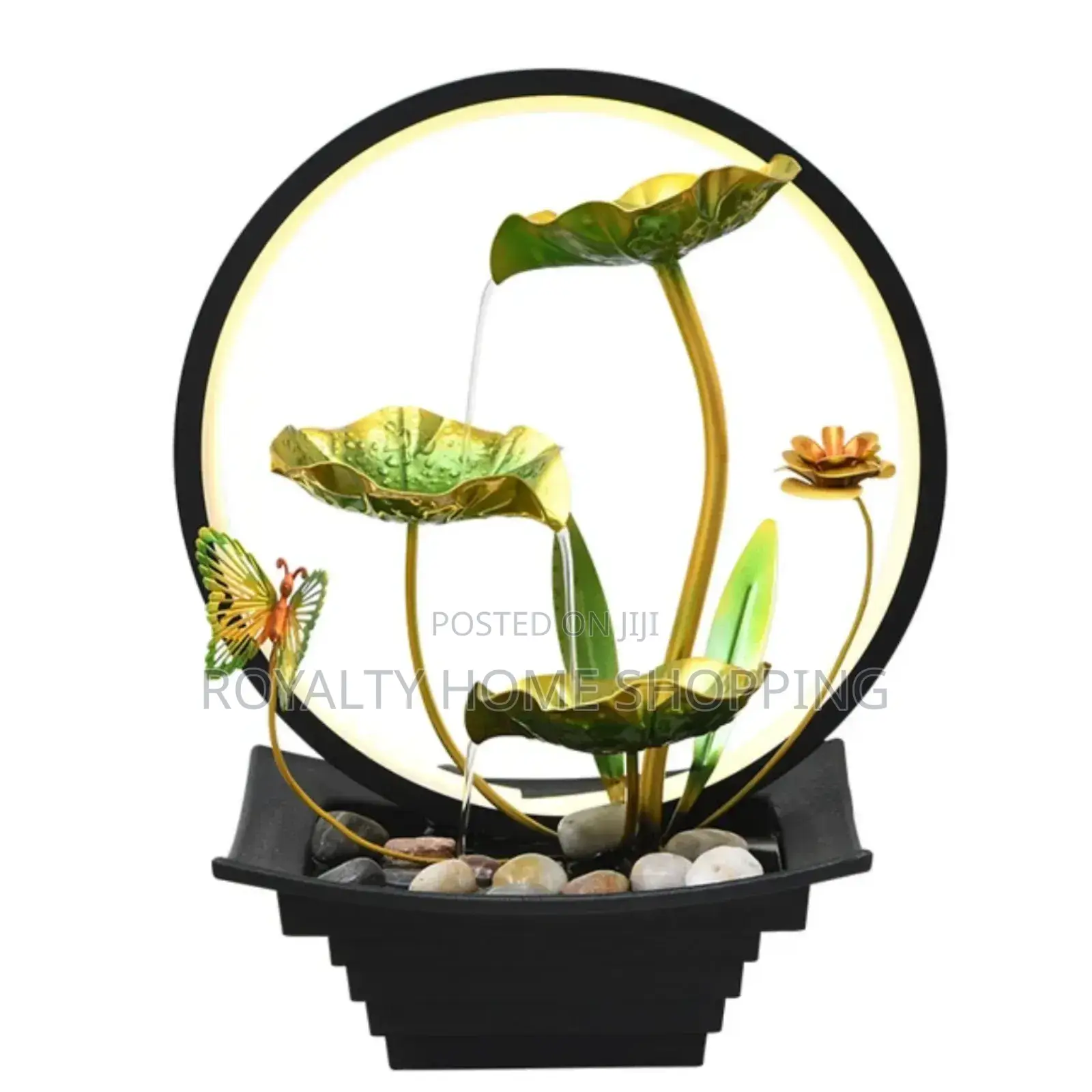 Water Fountain With Ring Light