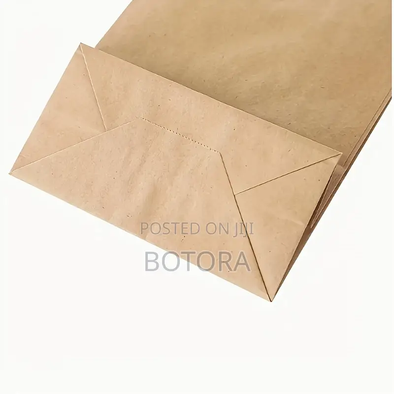 10pcs Of Brown Kraft Paper Gift Bags With Handles