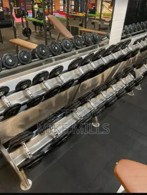 Dumbbells and Rack for Sale