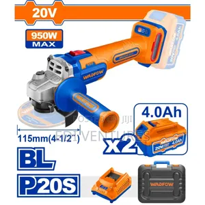 Wadfow Cordless Angle Grinder With Two Batteries and a Charger