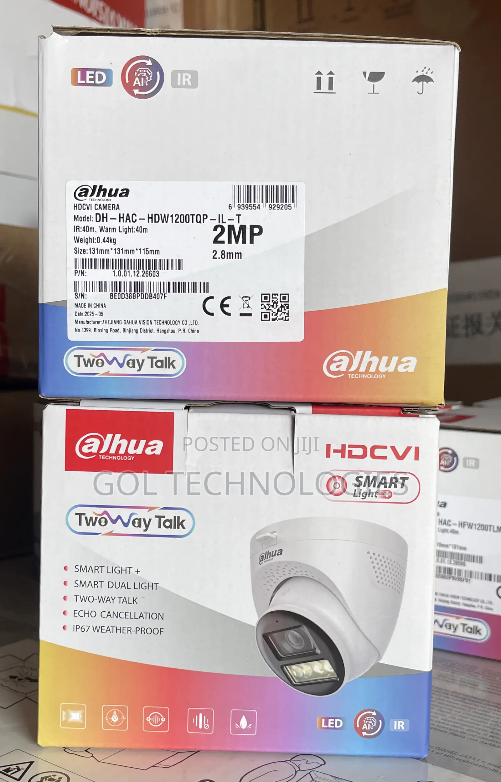 Dahua 2 Way Audio Camera With Smart Light Dh - Hac -Hdw1200tqp - Il -T