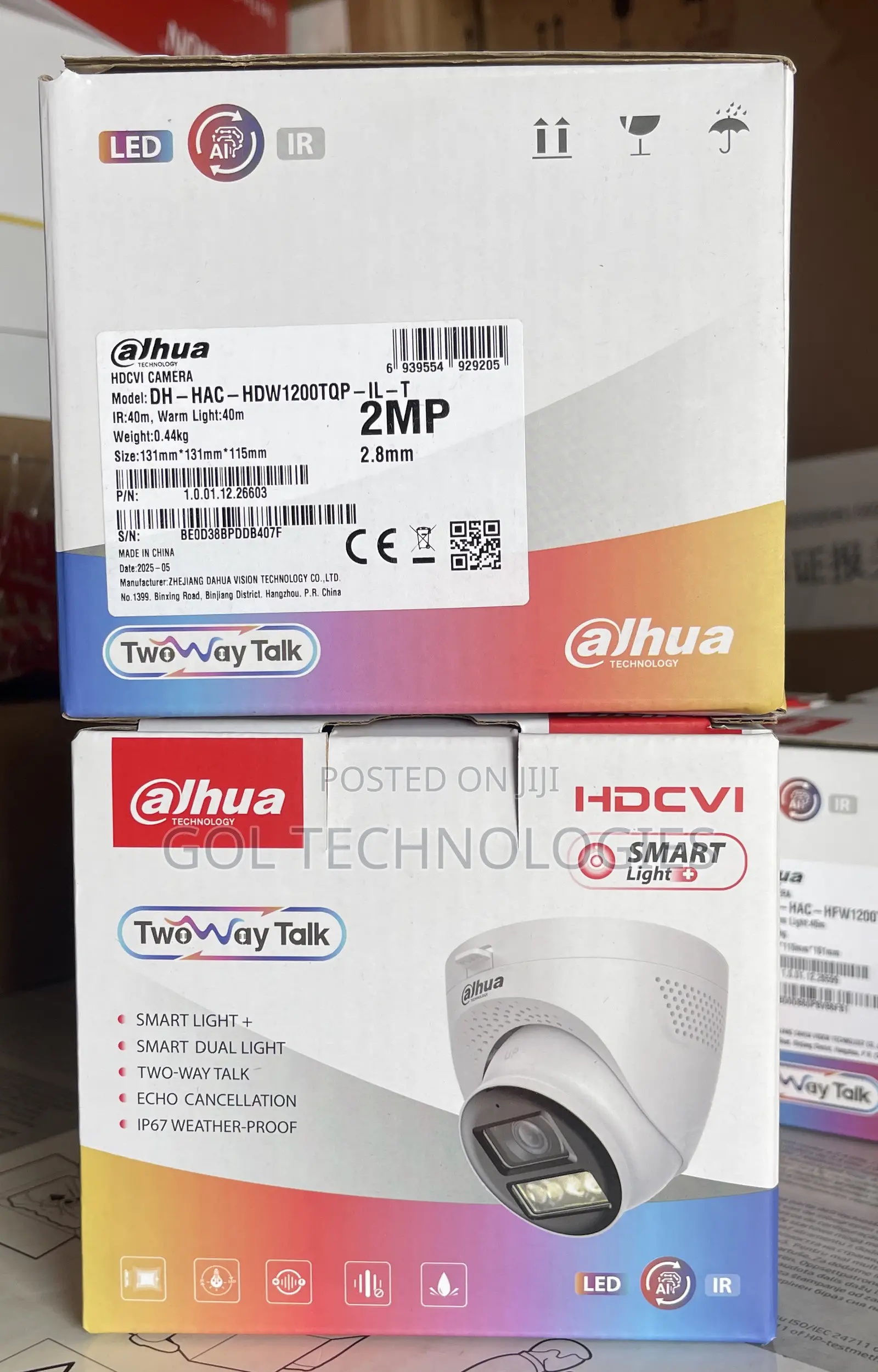 Dahua 2 Way Audio Camera With Smart Light Dh - Hac -Hdw1200tqp - Il -T
