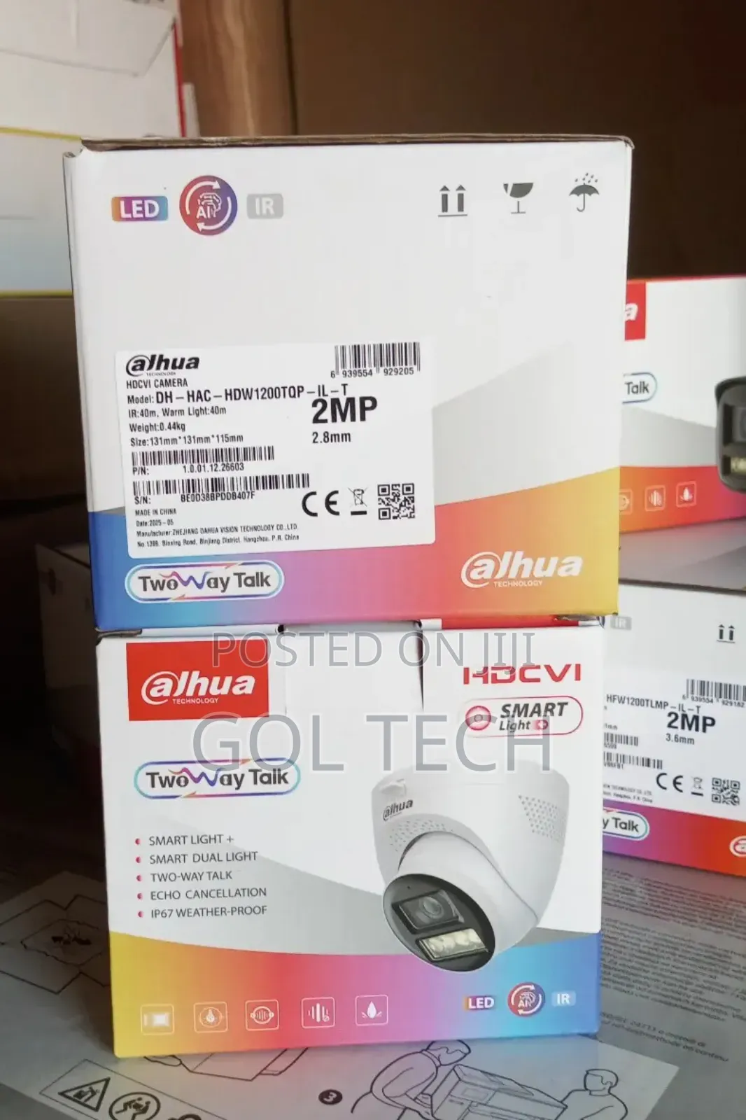 Dahua 2 Way Audio Camera With Smart Light Dh-Hac-Hdw1200tqp-Il-T Dome