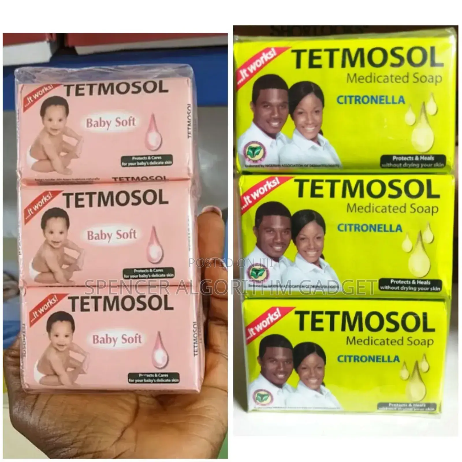Tetmosol Soap(120g, 6pcs = 78gh)/ Tetmosol Baby Soap (12pcs =120gh)