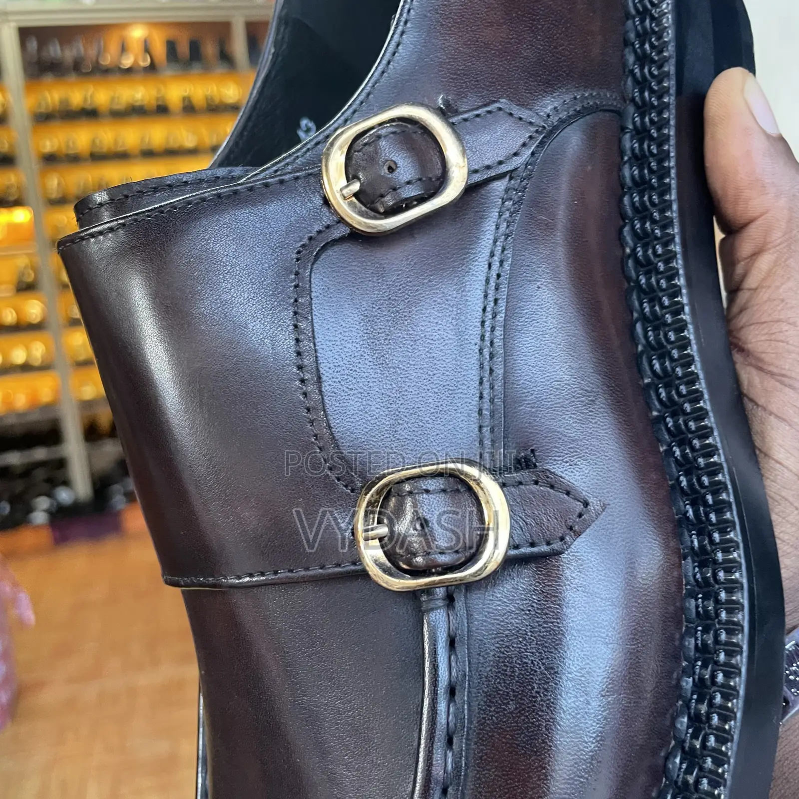 Leather Shoe Double Monk Strap