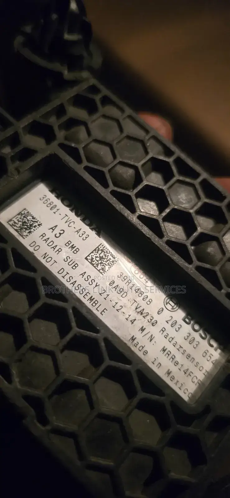 2022 Honda Accord 2.0l Front Radar Sensor