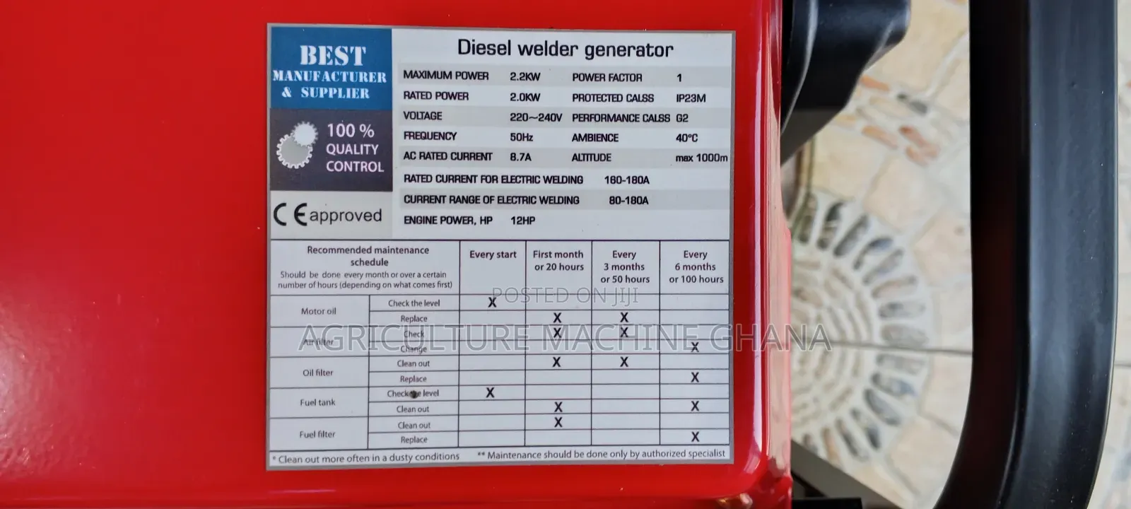 Air Cooled Diesel Engine Welder Generator Set
