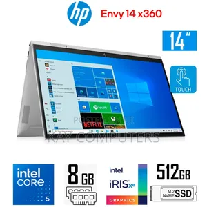 New Laptop HP Envy X360 8GB Intel Core 5 SSD 512GB