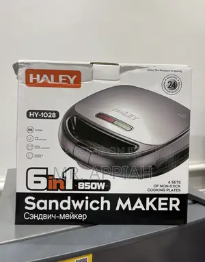 Brand New(Haley-Hy-1028)Sandwich Maker 6 in 1 850watt 