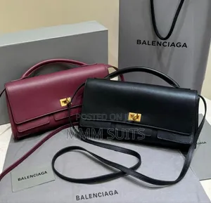 Quality Balenciaga Leather Ladies Hangbag in Black and Brown