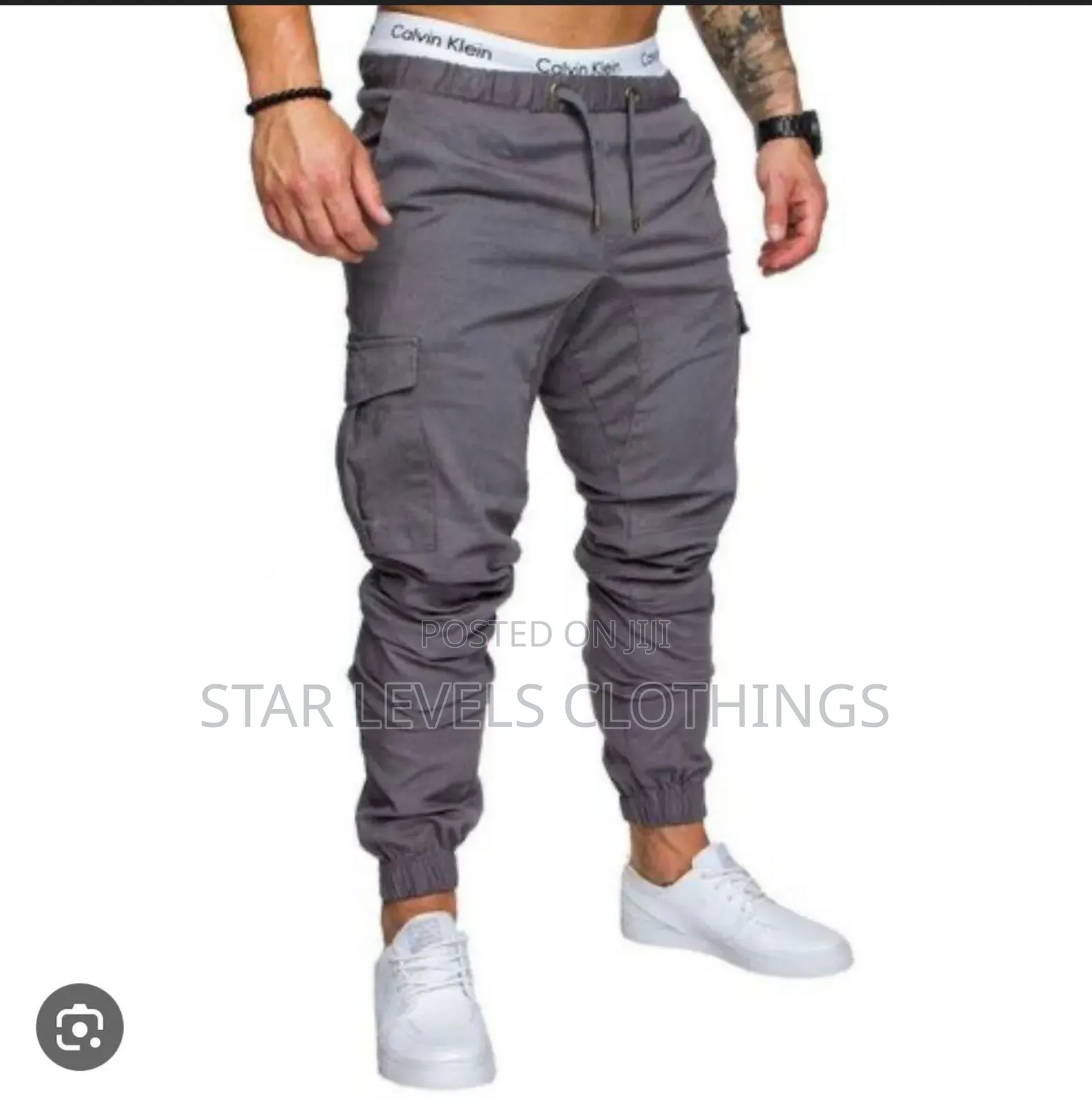 Black and Gray Khaki Side Pocket Trousers Available for Men