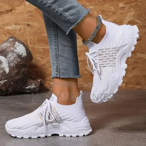 Ladies Lace-Up Striped Sports Shoes - Fast Delivery in 2 Hours