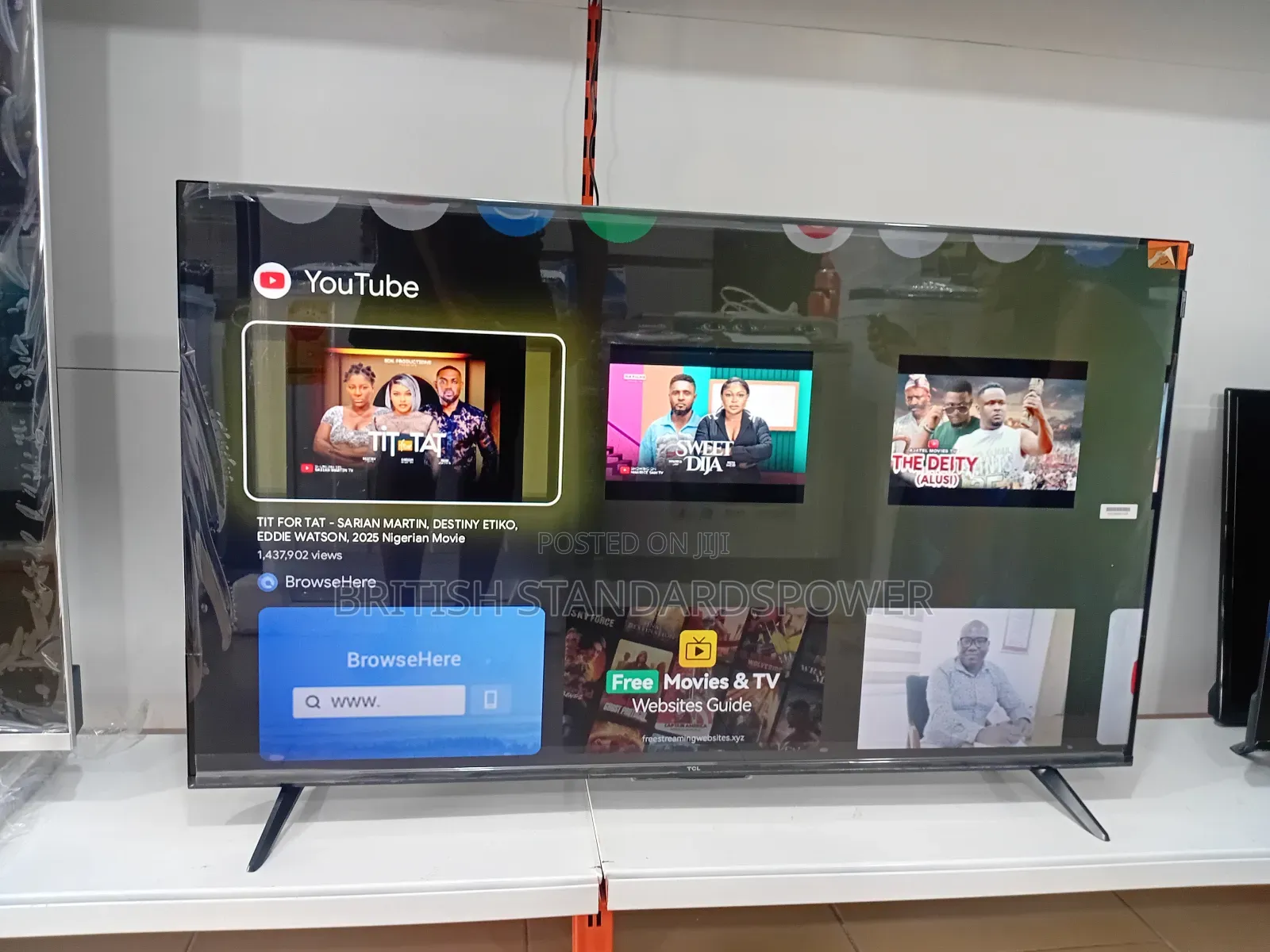 32" TCL Smart Tv With Youtube and Prime Video
