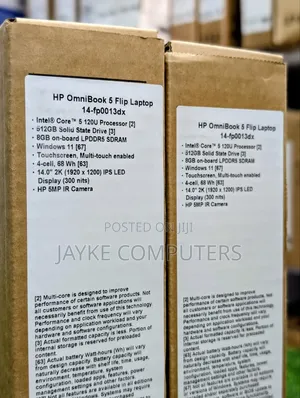 New Laptop HP OmniBook 5 Flip 8GB Intel Core 5 SSD 512GB