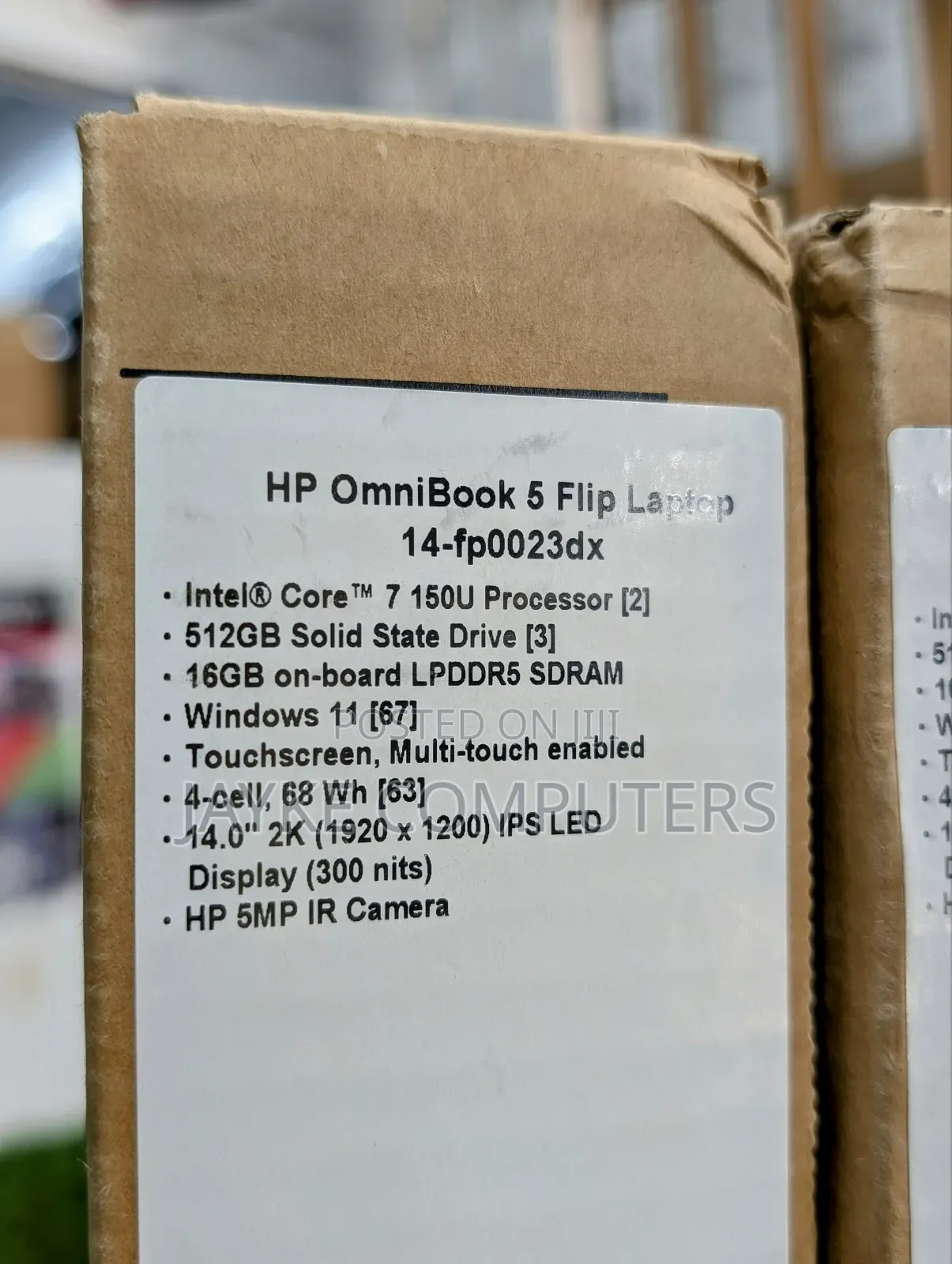 New Laptop HP OmniBook 5 Flip 16GB Intel Core 7 SSD 512GB