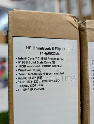 New Laptop HP OmniBook 5 Flip 16GB Intel Core 7 SSD 512GB